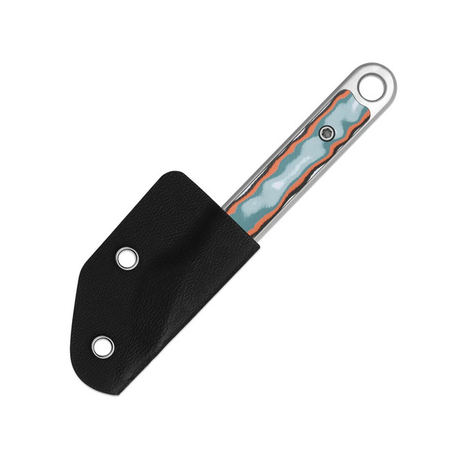 ユー Kizer Cannoli Fixed Blade Knife Multicolor Vortex Pattern Micarta