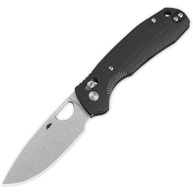 Honey Badger Crossbolt Lock Folding Knife Black G10 Handle 8Cr13MoV Drop Point Plain Edge Satin Finish HB6051