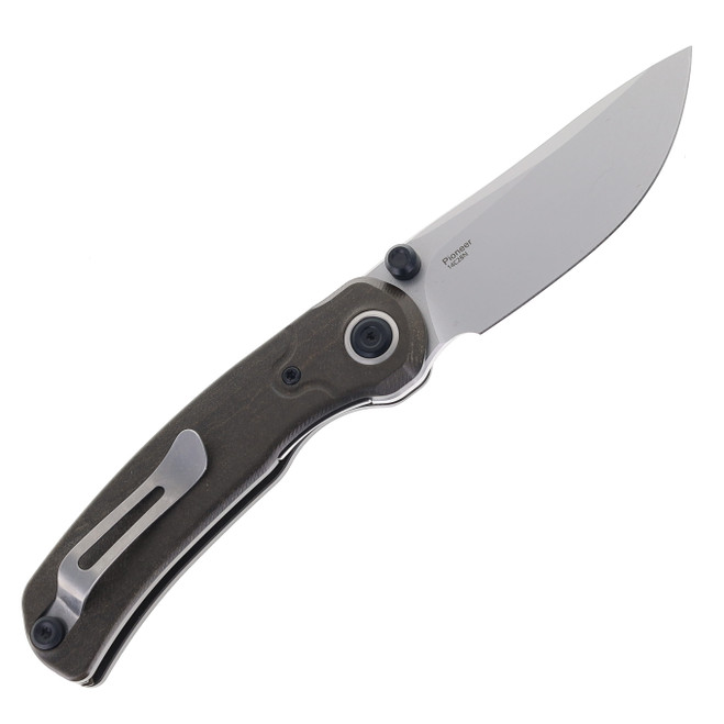 Kizer Pioneer Folding Knife Gray Richlite Handle Blasted