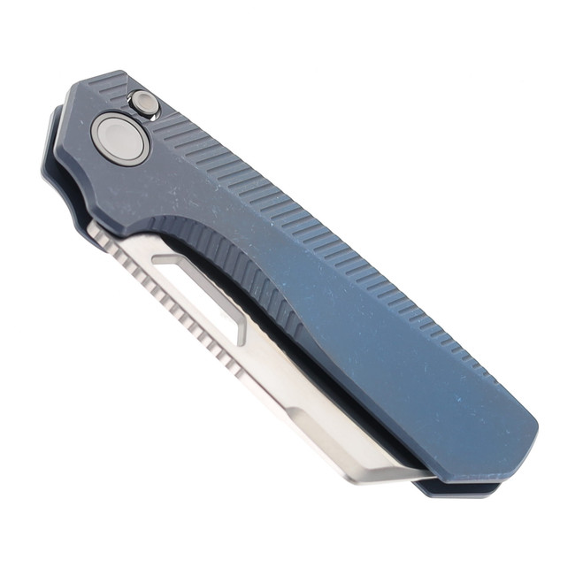 Vosteed Nip-L Folding Knife Blue Titanium Handle Elmax Modified