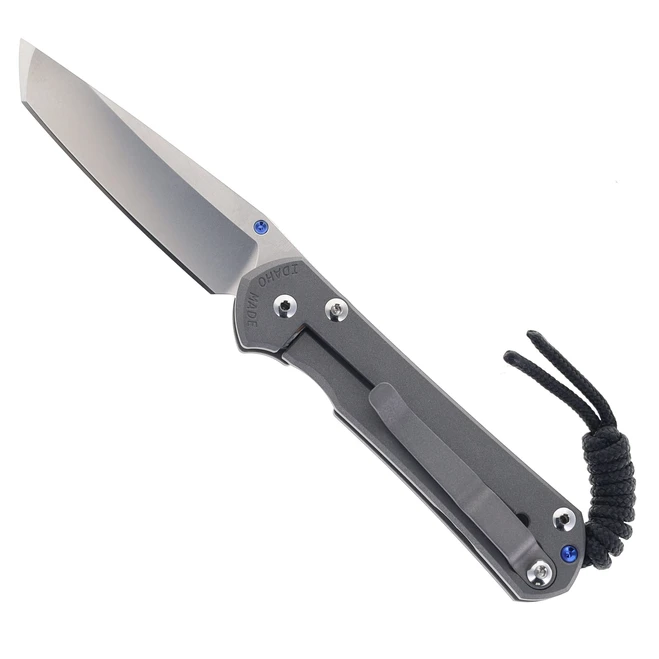 LEFT HANDED Chris Reeve Small Sebenza Folding Knife Gray Titanium Handle Tanto Magnacut  Blade S31-1011