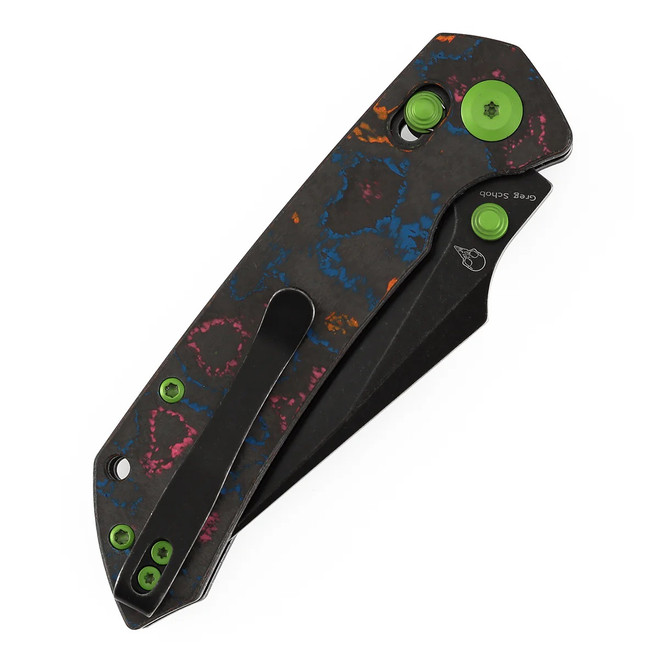 Kansept Fenrir Folding Knife 80's Camo Carbon Fiber Handle S35VN