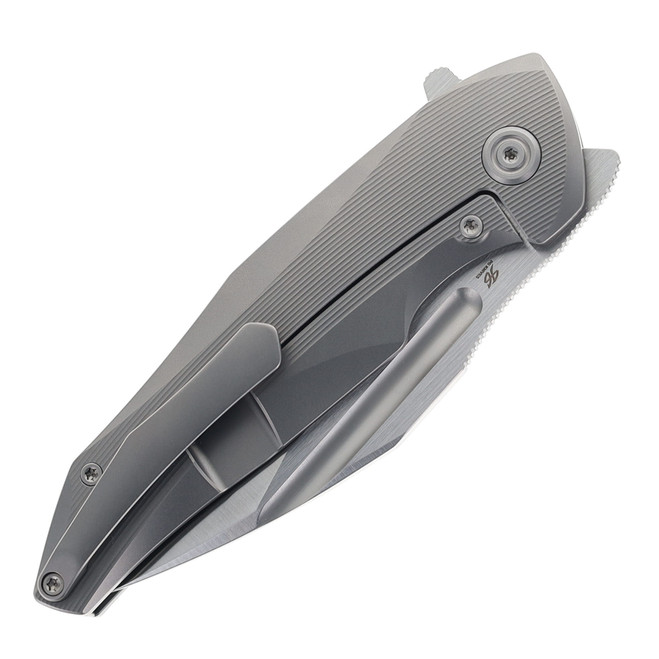 KB Knives Navigator Folding Knife Gray Titanium Handle M390 Blade
