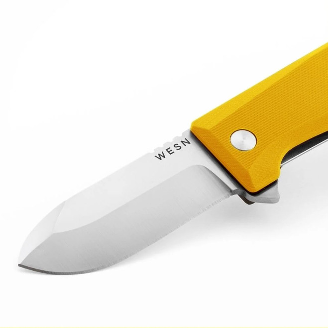WESN The Allman Folding Knife Mustard G10 Handle S35VN Drop Point