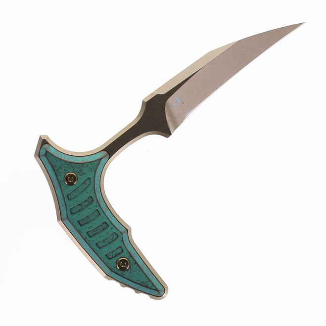 S Microtech Bastinelli Bee Fixed Blade Marfione Select Antique Green