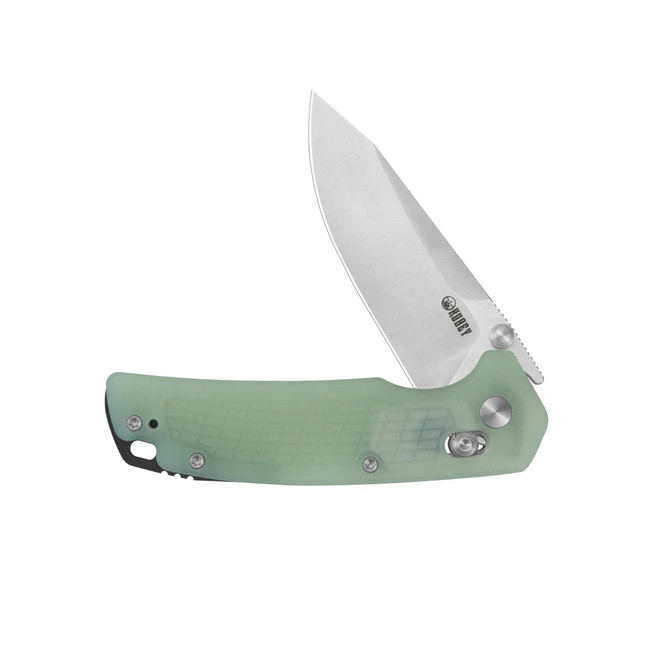 Kubey Freki Folding Knife Jade G10 Handle 14C28N Drop Point Plain