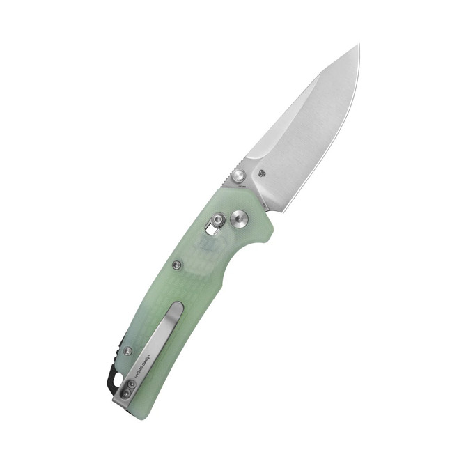 Kubey Freki Folding Knife Jade G10 Handle 14C28N Drop Point Plain