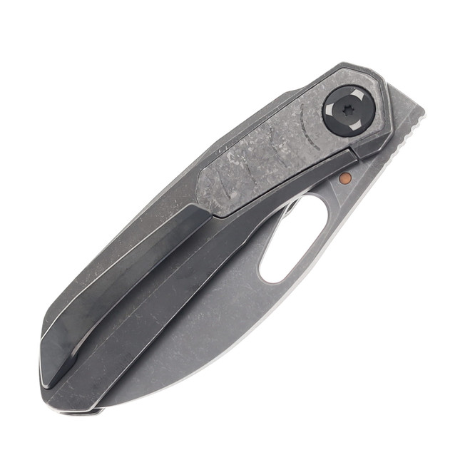 Poikilo Vulpex Crab-S2 Folding Knife Dark Stonewash Titanium
