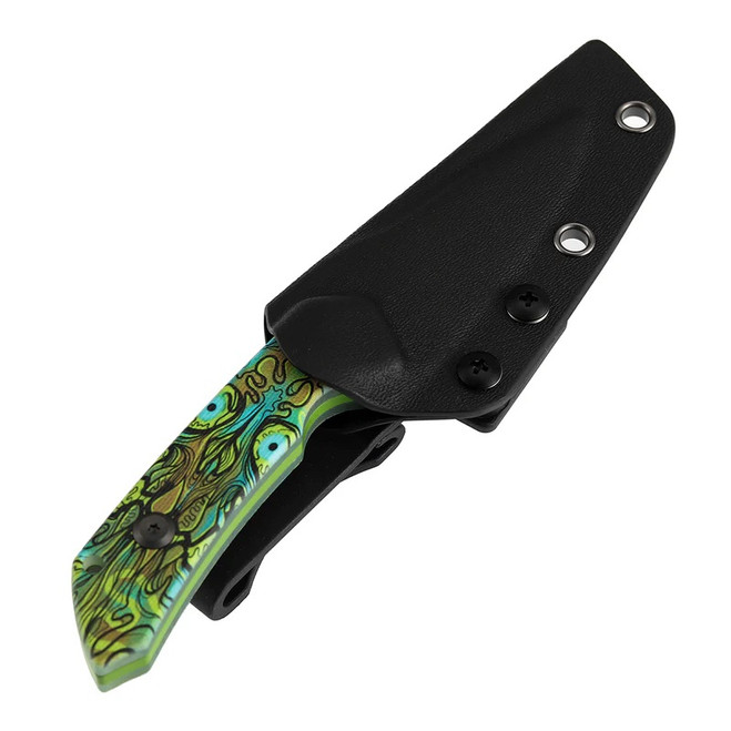 Kansept Fenrir Fixed Blade Knife Jade G10/Green Undead Handle D2