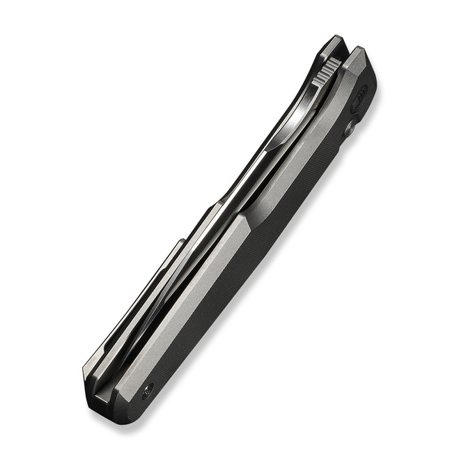 WE Dressytak Folding Knife Gray Titanium Handle M390 Plain Edge