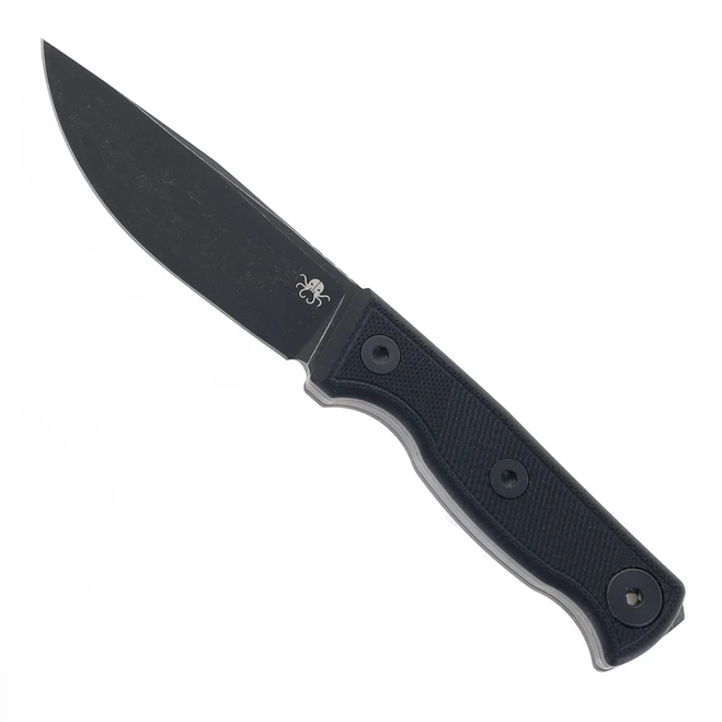 Klaken Fixed Blade Knife Black G10 Handle 14C28N Plain Edge Satin Finish Z067-CITADEL-SAT-BLK
