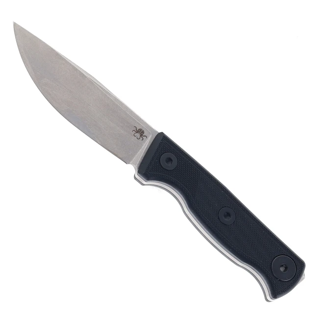 Klaken Fixed Blade Knife Black G10 Handle 14C28N Plain Edge Black Stonewash Finish Z067-CITADEL-BLK-BLK