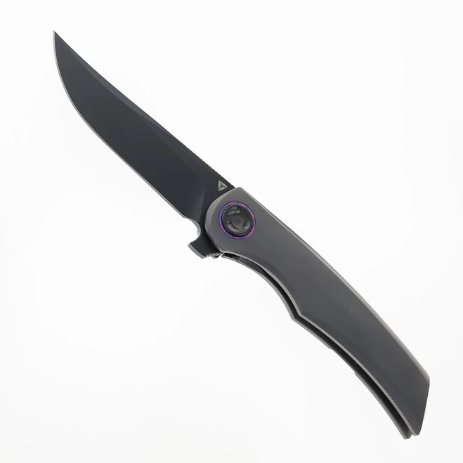 (Minor Scuff on Handle) Open Box/Returned Tuya Persia Folding Knife Integral Titanium Handle w/ Holes S90V Blade T1750-A #7