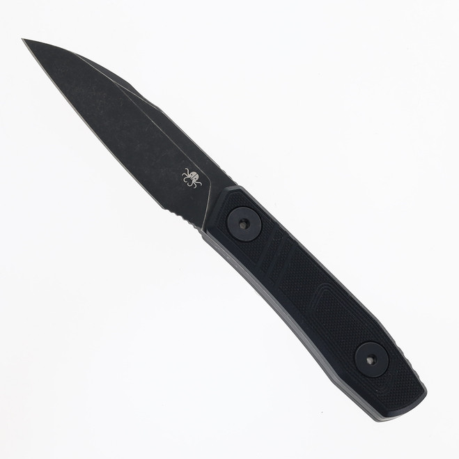 Klaken Fixed Blade Knife Black G10 Handle 14C28N Plain Edge Black Stonewash Finsh Z068-Phantom-Black