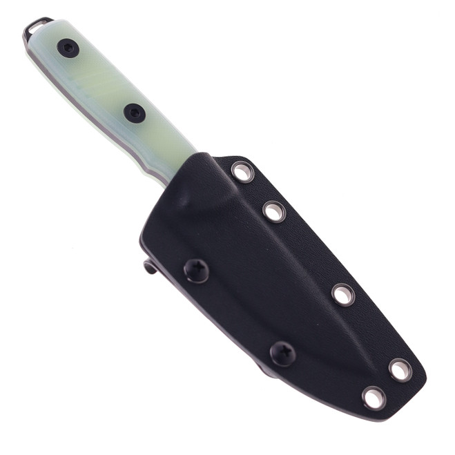 Klaken Fixed Blade Knife Jade G10 Handle 14C28N Plain Edge Black