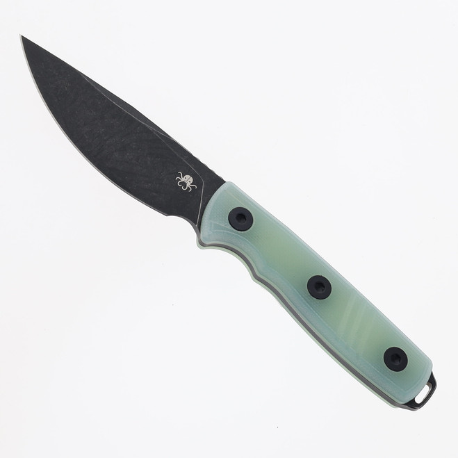 Klaken Fixed Blade Knife Jade G10 Handle 14C28N Plain Edge Black Stonewash Finish Z069-Apex-Jade