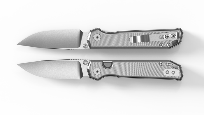 (Coming in August) WMK Exclusive Kizer Begleiter 2.9 Folding Knife Textured Titanium Handle Elmax Satin Blade Ki3458.2BDE1