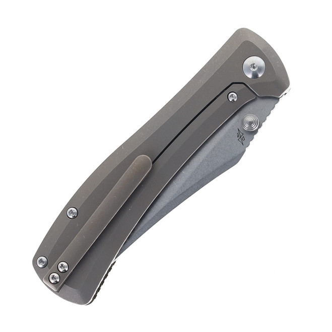 【ユウ】 Artisan Cutlery Santee Folding Knife Gray Titanium Handle S35VN