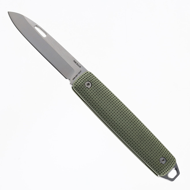 James Brand The Ellis Folding Knife Grove Aluminum Handle VG-10 Drop Point Plain Edge KN131266-00