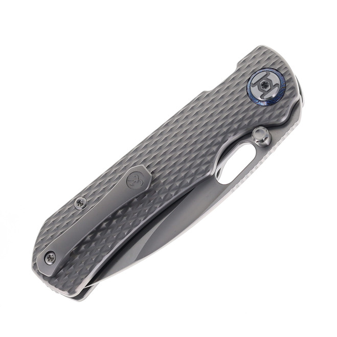 Kunwu Compact Verta Excalibur Folding Knife Textured Titanium