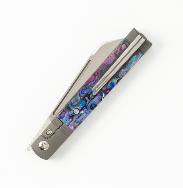 Jack Wolf Feelbetter Jack Folding Knife Purple Abalone Handle S90V
