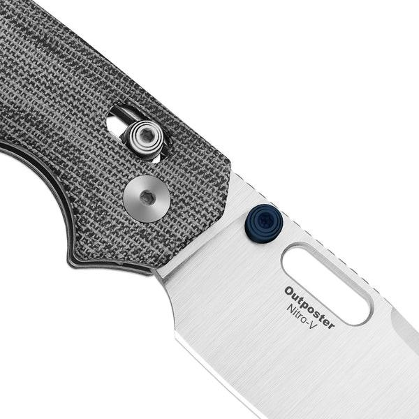 Kizer Outposter Folding Knife Black Norplex UltreX Micarta Handle