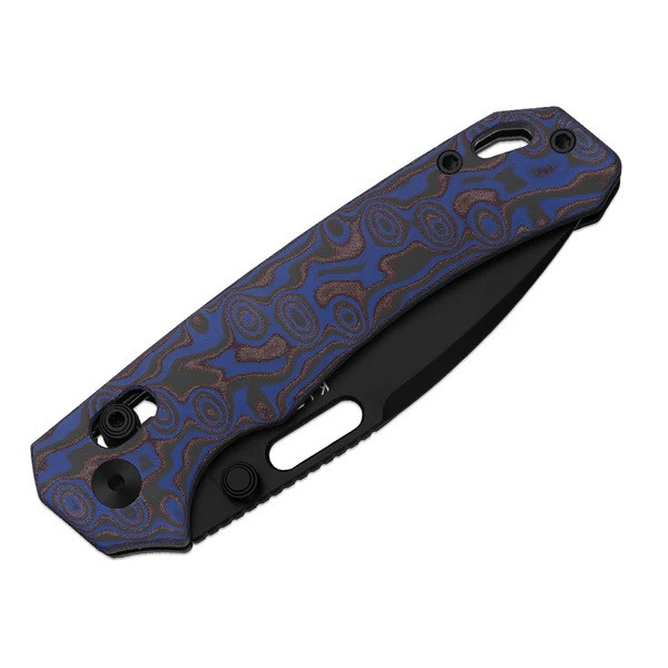 Kizer Outposter Folding Knife Purple Vortex Pattern Micarta Handle