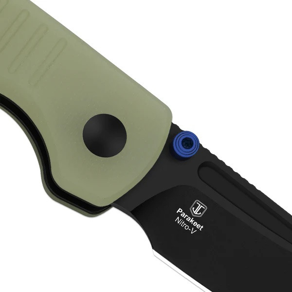 Kizer Parakeet Folding Knife GID G10 Handle Nitro-V Plain Edge