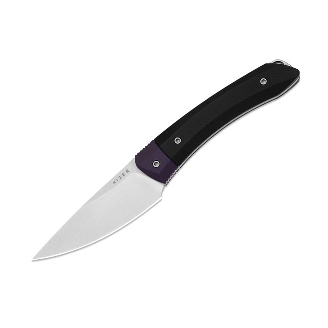 Kizer Momo Fix 3 Fixed Blade Knife Blue/Black G10 Handle AEB-L