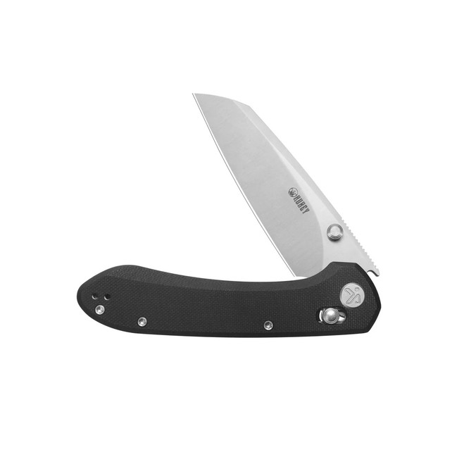Kubey Bonza Folding Knife Black G10 Handle 14C28N Sheepsfoot Plain
