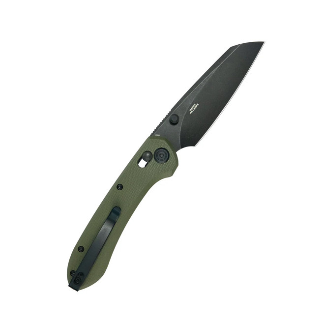 Kubey Bonza Folding Knife Green G10 Handle 14C28N Sheepsfoot Plain
