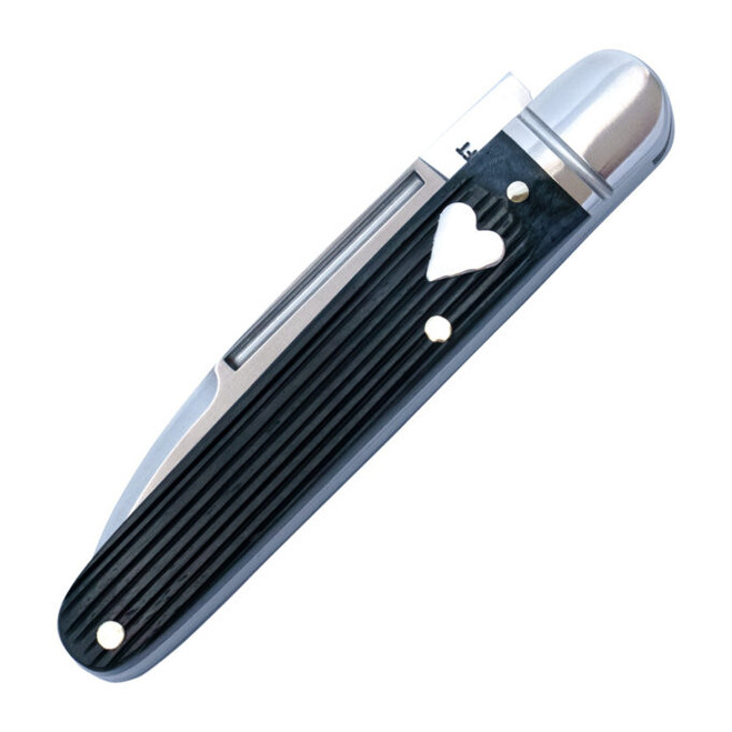 RoseCraft Tuckahoe Jack Folding Knife Gray Barnboard Jigged Bone