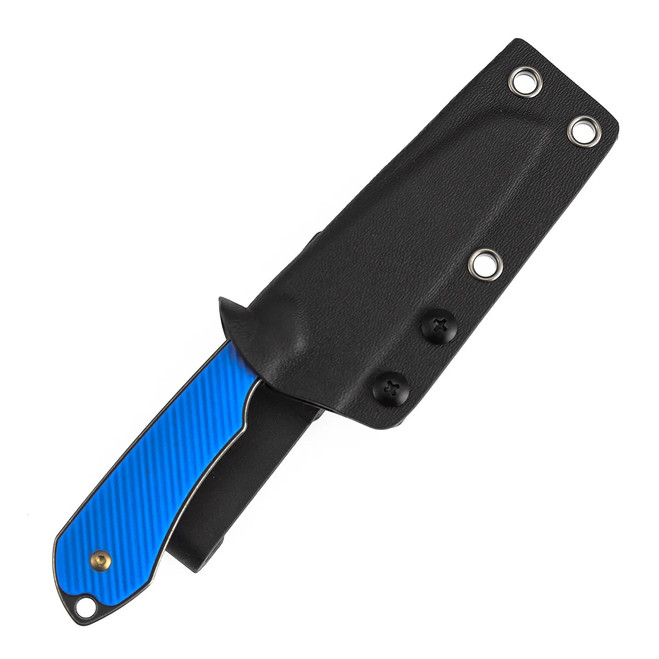 Kansept Valk Fixed Blade Knife Blue/Black G10 Handle Nitro-V