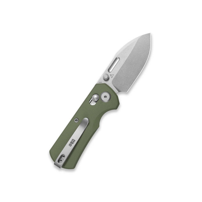 YK GEO Belluf Folding Knife Green G10 Handle M390 Drop Point Plain