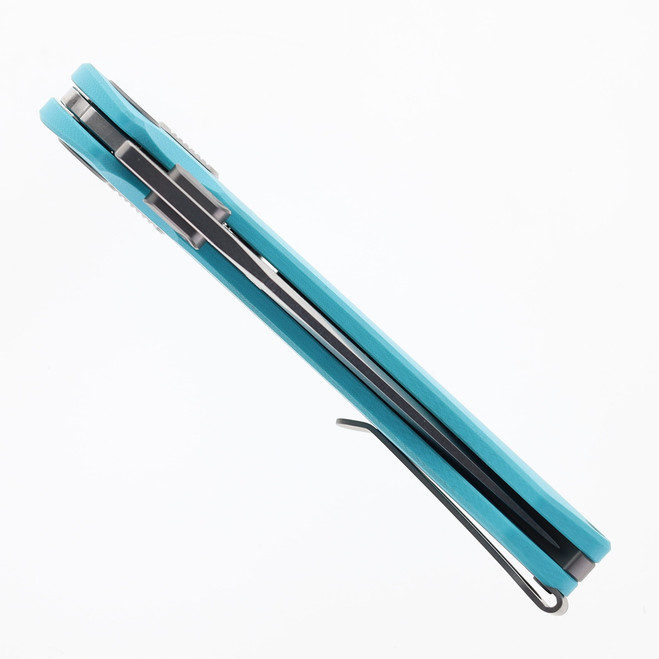 Meteor Knives Reaper Folding Knife Blue G10 Handle 4.3