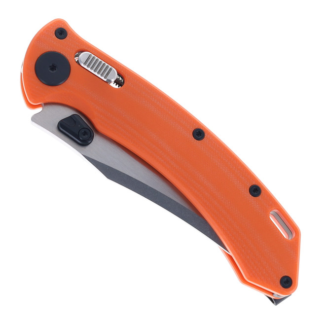 Meteor Knives Reaper Folding Knife Orange G10 Handle 4.3