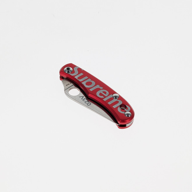Spyderco Supreme Bug Key Chain Size Folding Knife Red Aluminum
