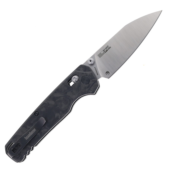 ととと Kershaw Bel Air XL Folding Knife Black Marble Carbon Fiber Handle