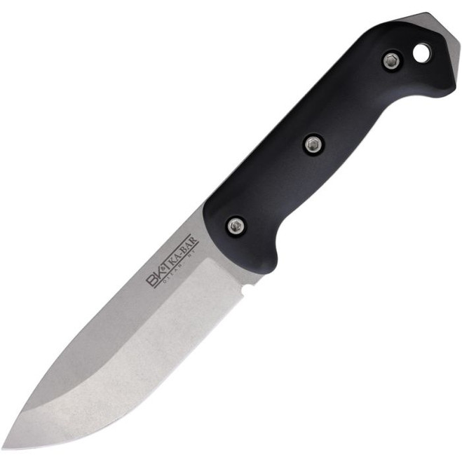 Becker Folding Knife Black Ultramid Handle Magnacut Drop Point Plain Edge Stonewash Finish BKR82