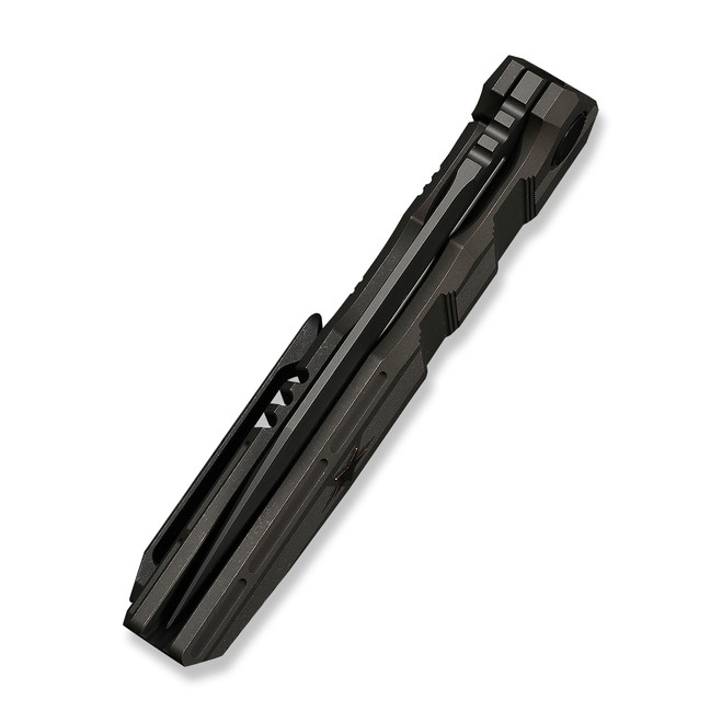 WE Breach Folding Knife Charcoal Gray Titanium Handle M390 Plain