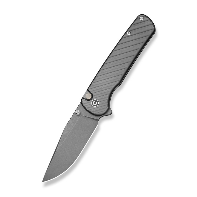 Civivi Iron Tide Folding Knife Forest Gray Aluminum Handle 14C28N Plain Edge Gray Stonewash Finish C25011-3