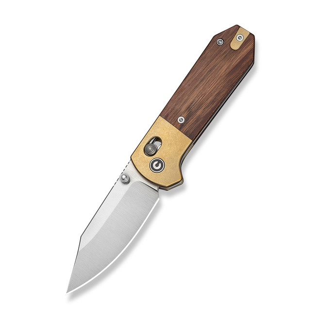 Civivi Yonder Folding Knife Guibourtia Wood Handle 14C28N Plain Edge Satin Finish C25026-1