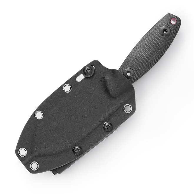 Trivisa Pumpkin-BM Fixed Blade Knife Black Micarta Handle 14C28N