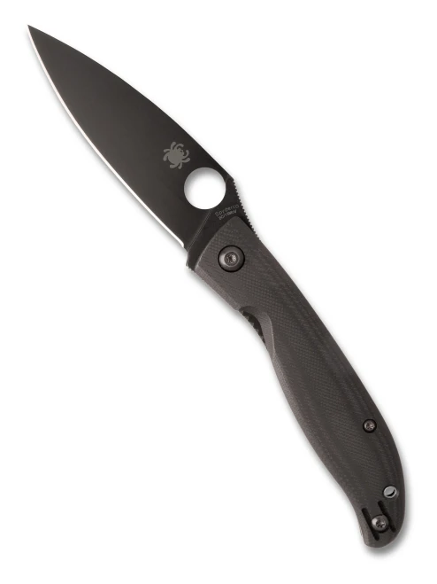 Spyderco Mantra 4 LinerLock Folding Knfe Black Micarta 8Cr13MoV Black Oxcide Blade C274GBBKP