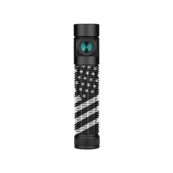 Olight Baton-4-PRO Matte Black Patriotic Edition EDC Flashlight Aluminum Body 1600 Lumens