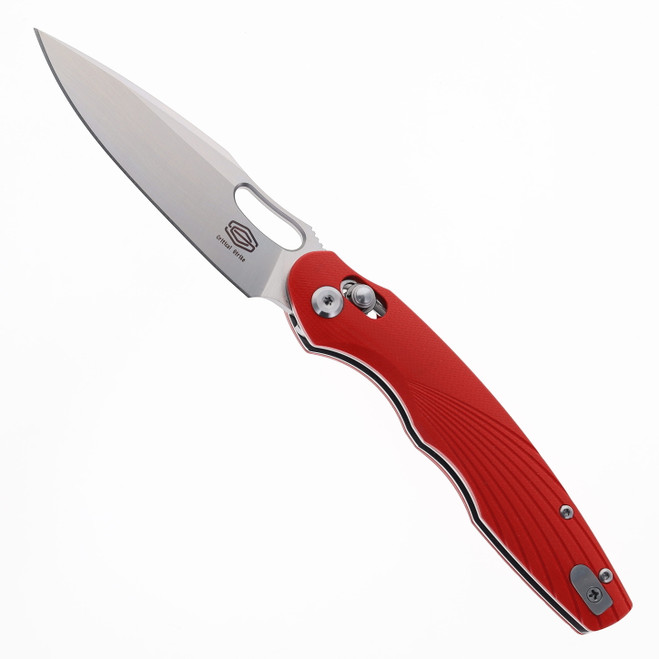 Critical Strike Folding Knife Red G10 Handlle VG-10 Drop Point Plain Edge Satin Finish X501-RD