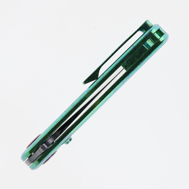 Critical Strike Starfall Folding Knife Green Crystallized Titanium