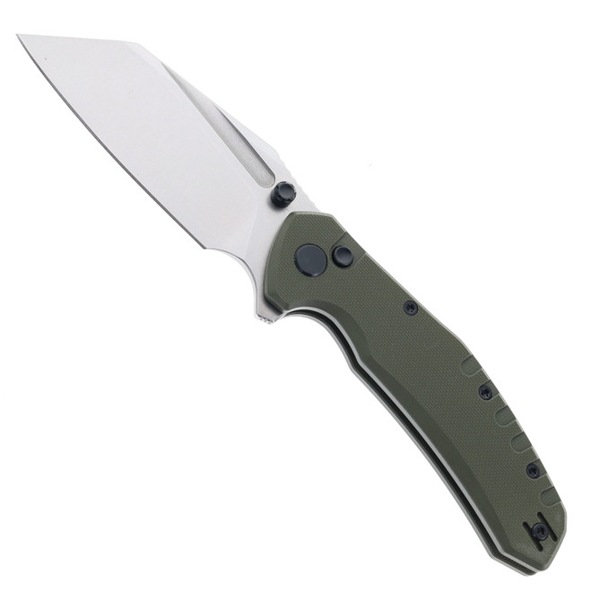 Critical Strike Shamu Folding Knife Green G10 Handle VG-10 Plain Edge Stonewash Finish B510-GNSW