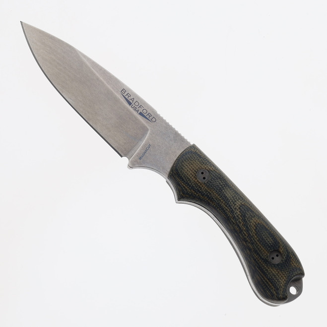 Bradford Knives Guardian 3.2 Fixed Blade Knife 3D Camo Micarta Handle MagnaCut Plain Edge Stonewash Finish 3.2S-109-MC
