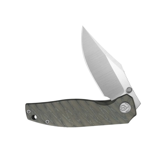 KB Classico Folding Knife Flame Titanium Handle M390 Clip Point